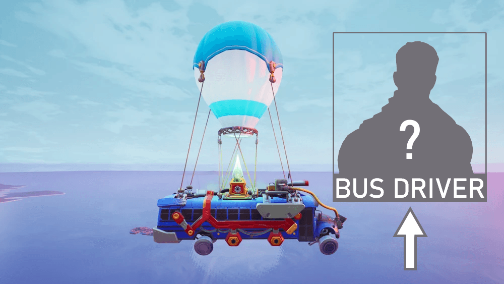 The Battle Bus driver in Fortnite uknown