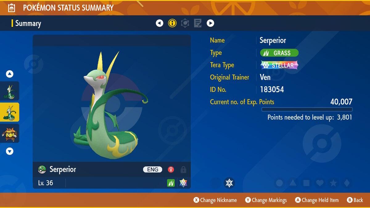 Serperior revealed as a Tera Raid Boss in Pokémon Scarlet and Violet