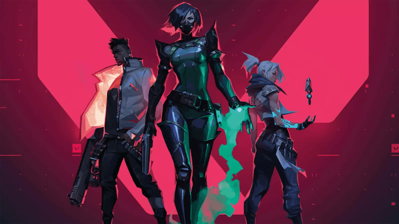 Valorant wallpaper depicted three agents, Phoenix, Viper, Jett