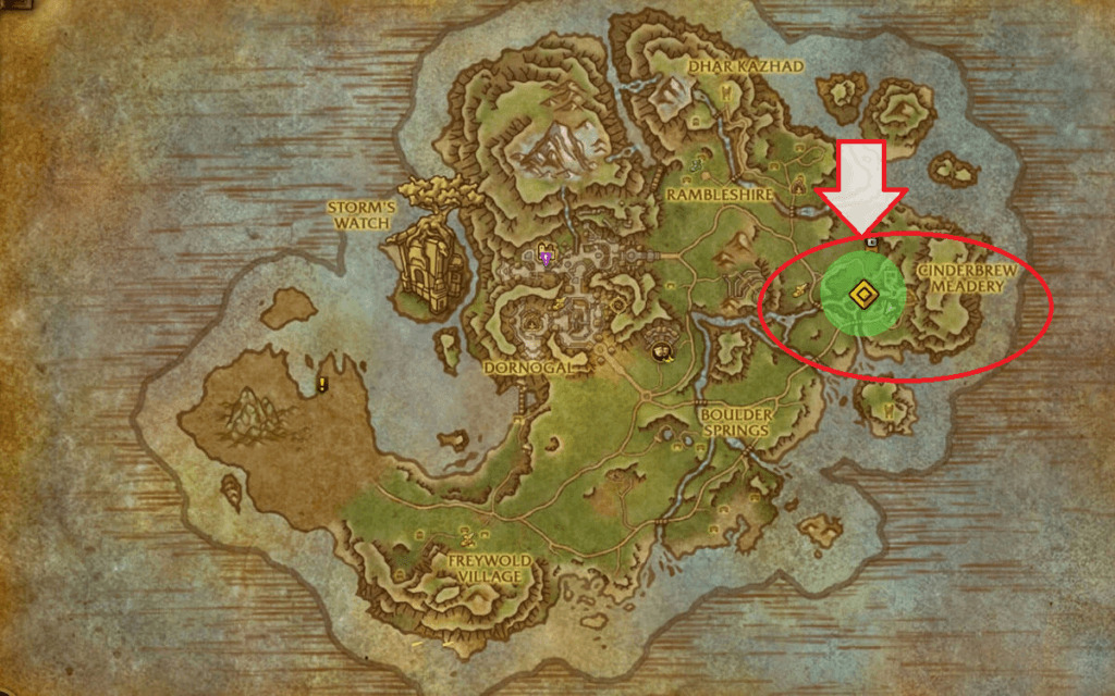 Location area to obtain the Soaring Meaderbee mount