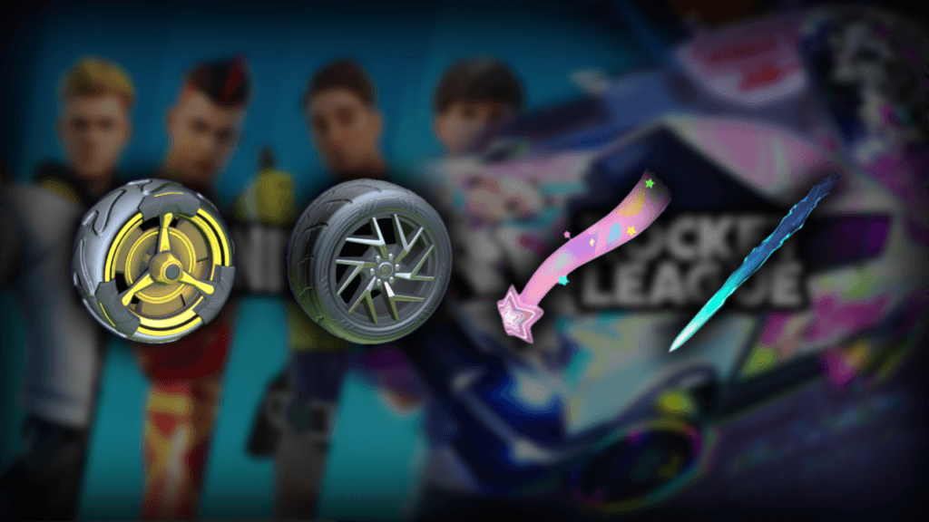 Some of the Fortnite x Rocket League decrypted items