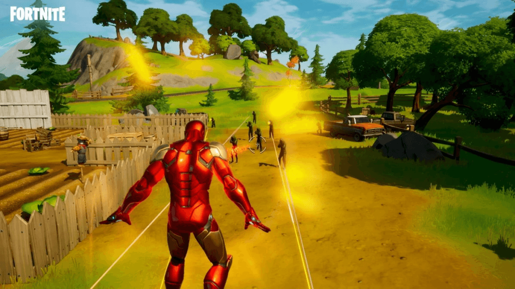 Iron Man skin in-game preview with some items (by ShiinaBR on X)