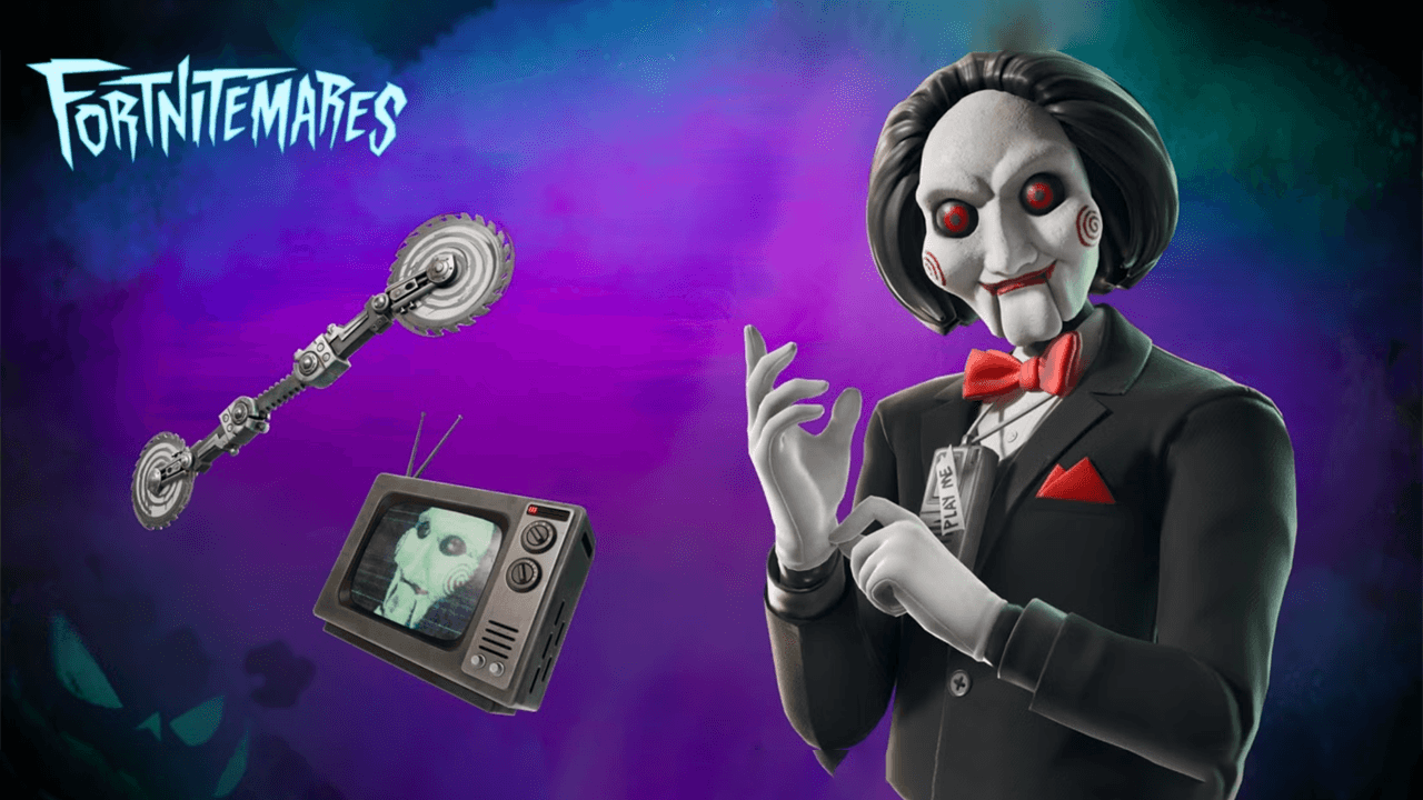 Fortnitemares 2024 artwork featuring SAW introduction in Fortnite 31.40 update