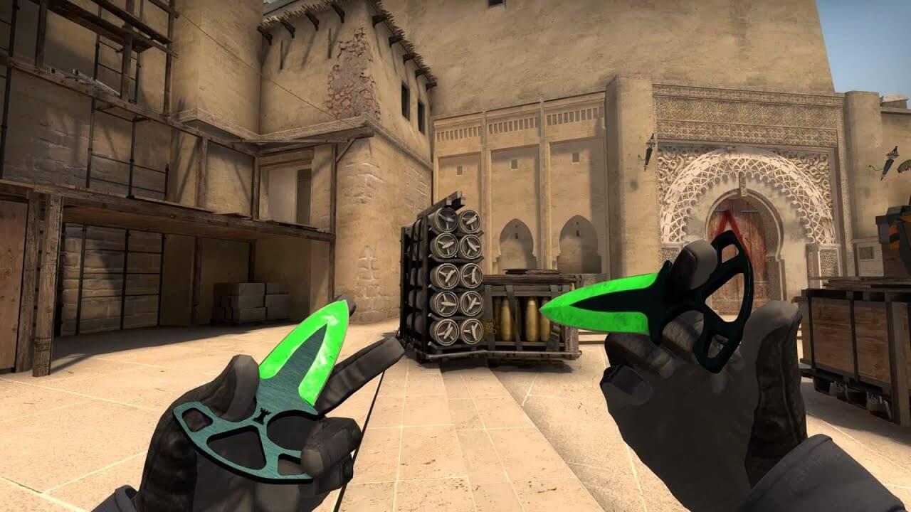 CSGO emerald shadow daggers skin