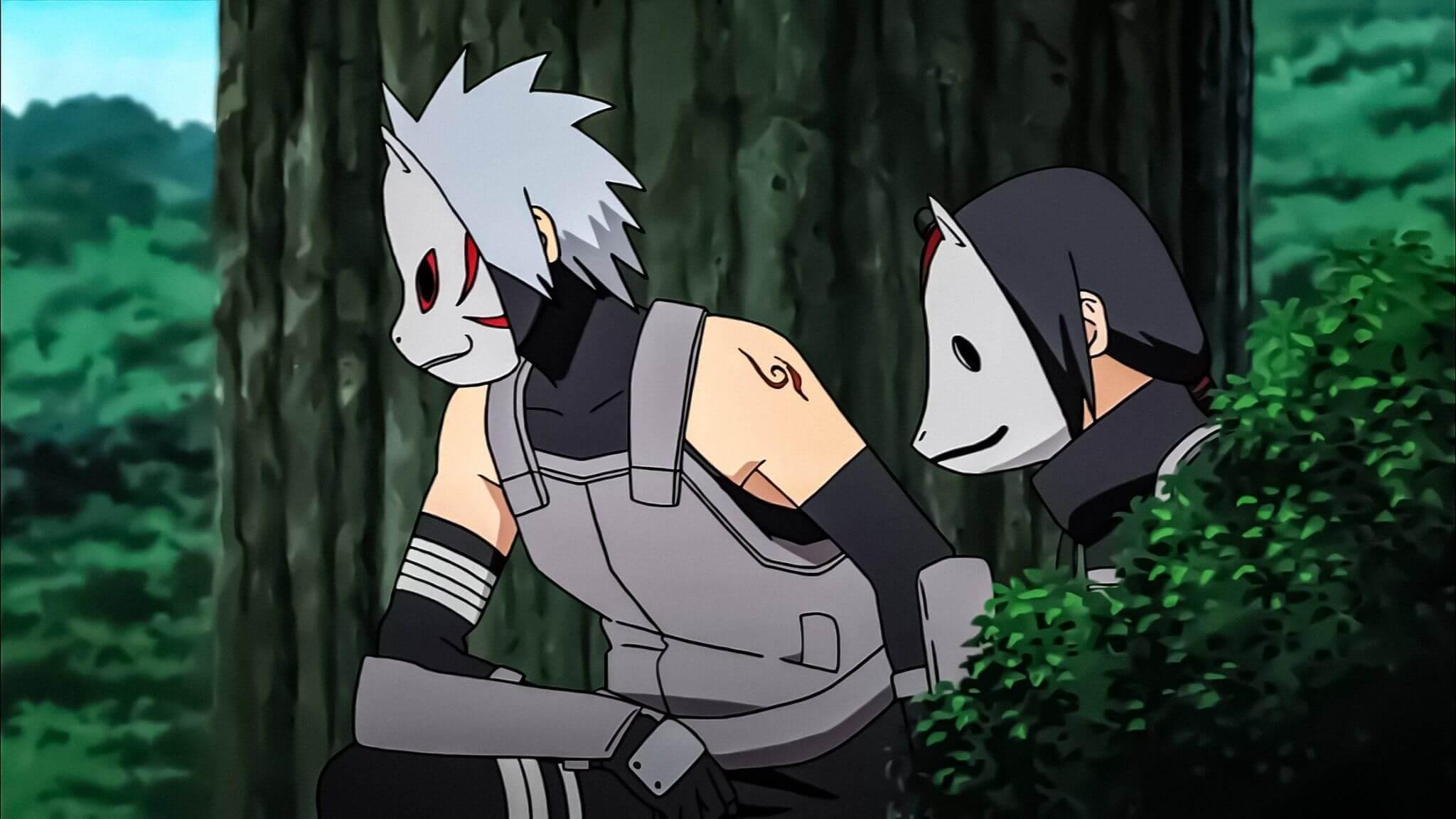 Kakashi and Itachi in the ANBU