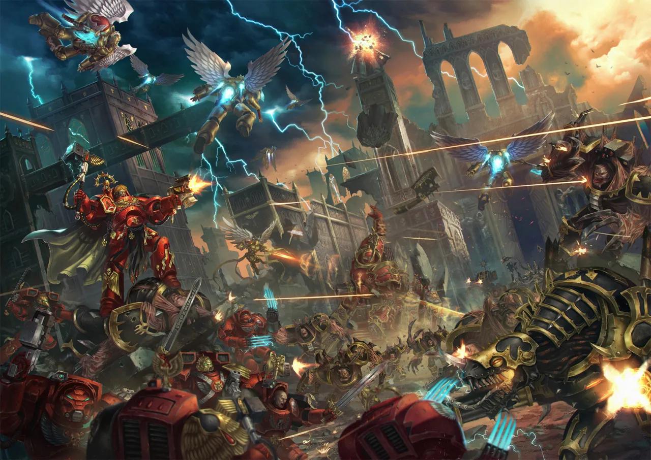 Blood Angels vs Chaos 40k