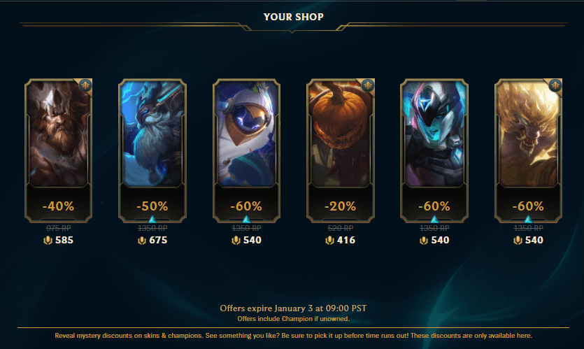 My Shop League of Legends