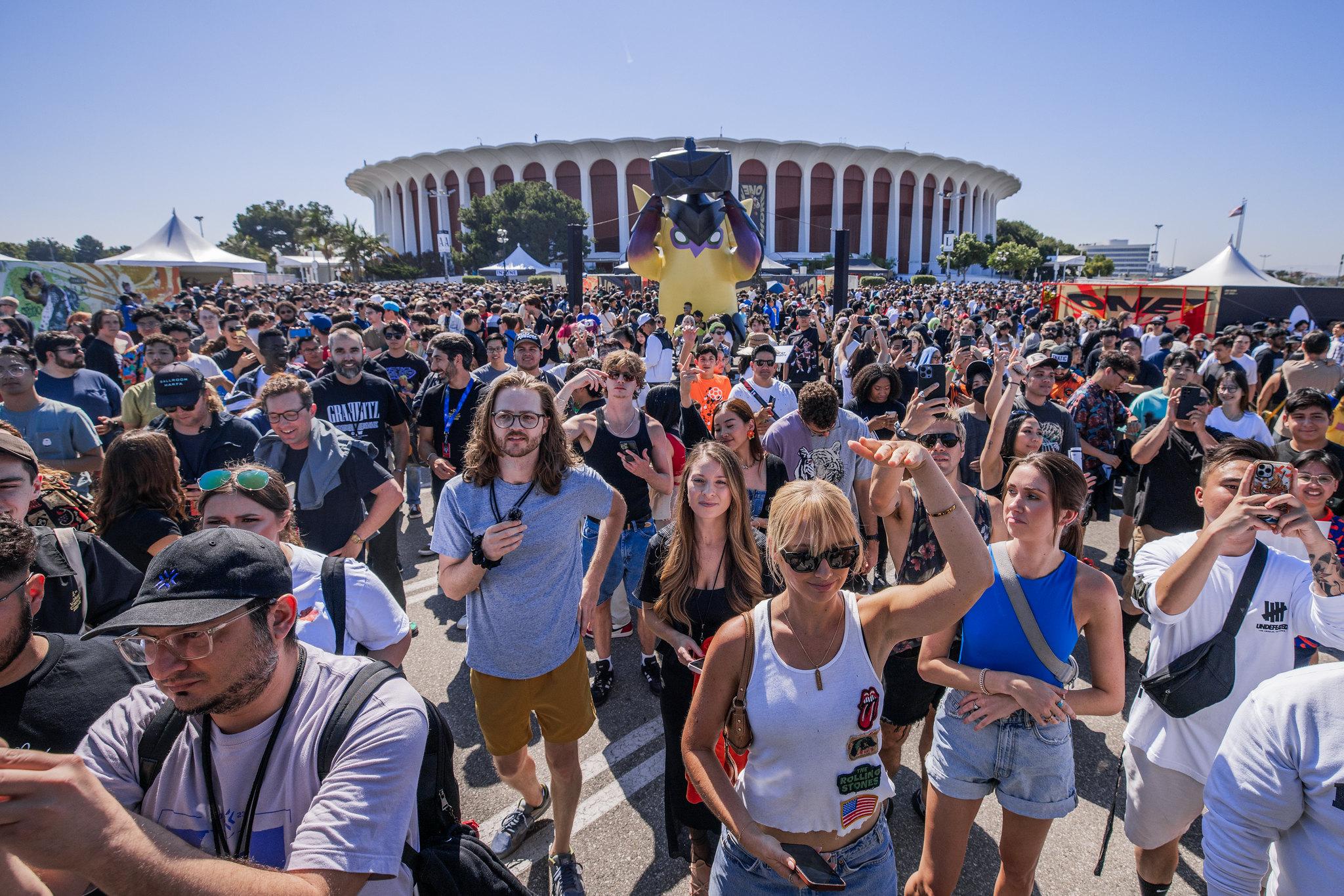 A view of atmosphere at VALORANT Champions Los Angeles Fan Fest at the Kia Forum on August 26, 2023 in Los Angeles, California.