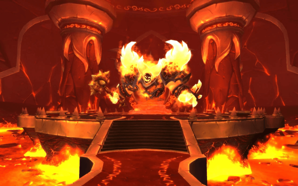 WoW Ragnaros, the Firelands Raid boss in Rage of the Firelands update 