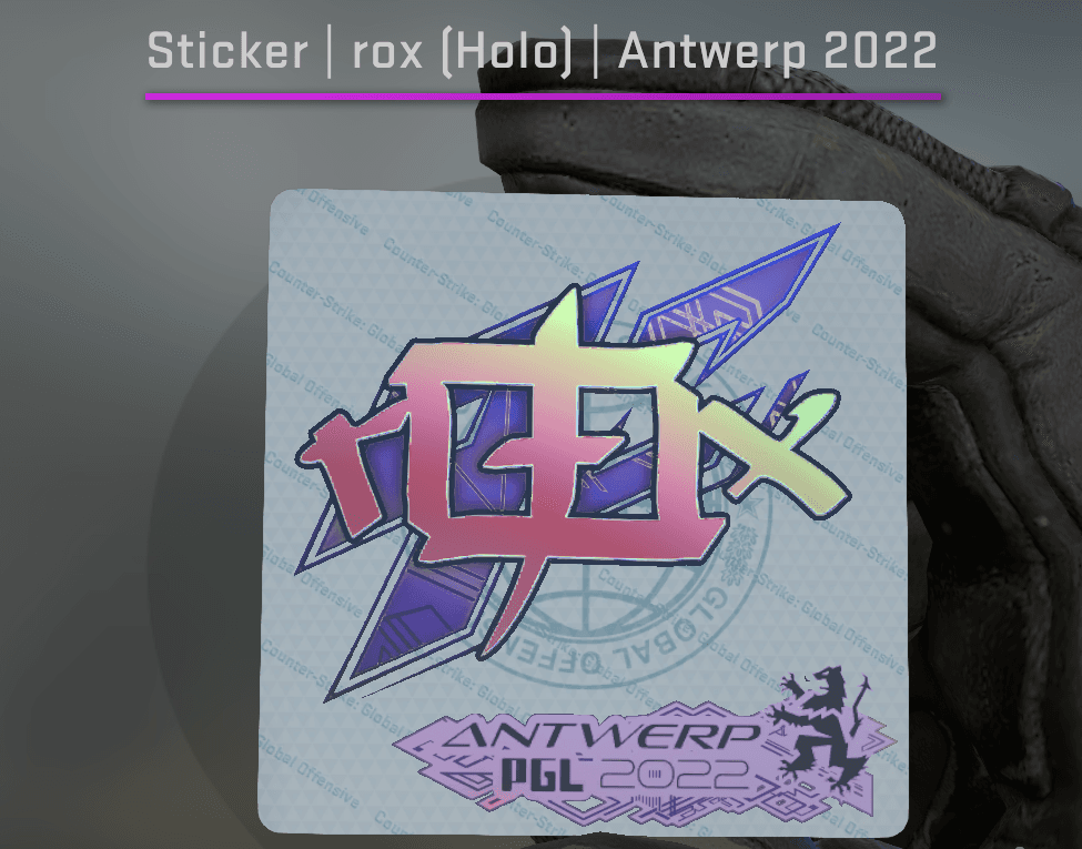 rox Holo autograph sticker