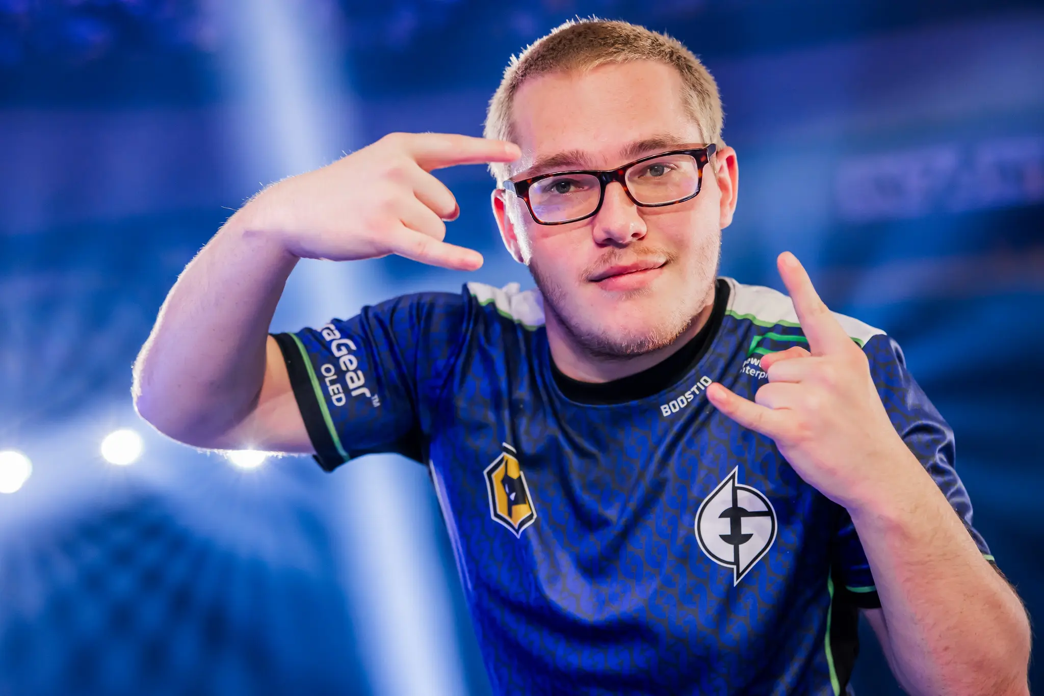 Kelden "Boostio" Pupello of Evil Geniuses poses onstage at VALORANT Masters Tokyo Brackets Stage at Tipstar Dome Chiba on June 21, 2023 in Tokyo, Japan.
