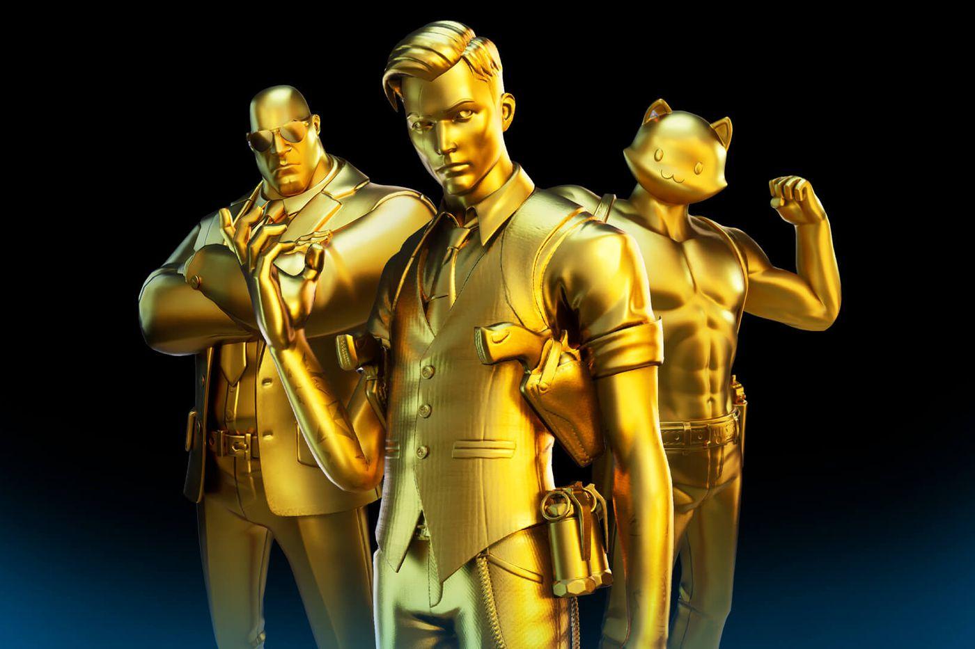 Fortnite gold-themed skins