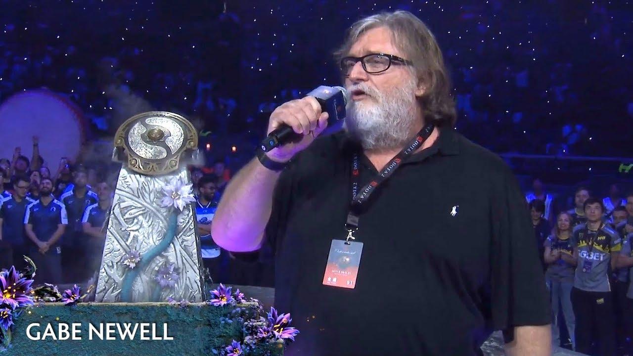 Gabe Newell at The International 2019