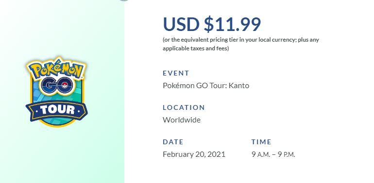 Pokémon GO Tour: Kanto ticket