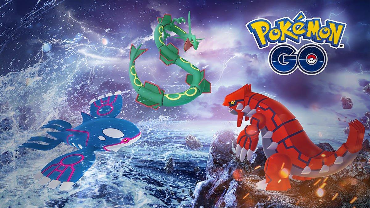 Rayquaza, Groudon, and Kyogre