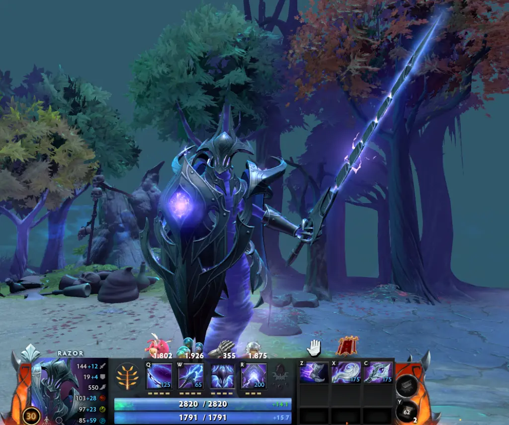 Razor arcana in-game with alternate icons