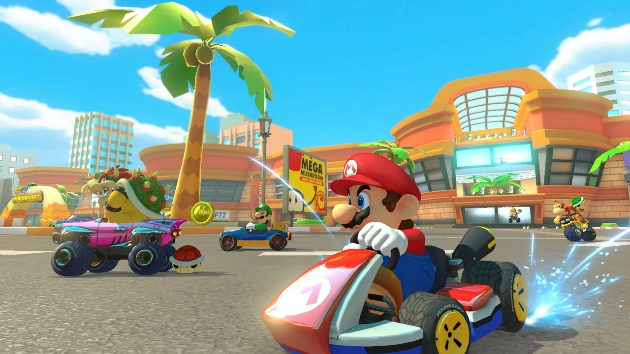 Mario Kart 8 Deluxe drifting
