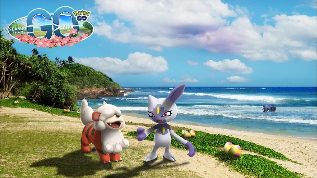 Hisuian Sneasel, Growlithe, and Qwilfish in Pokemon GO