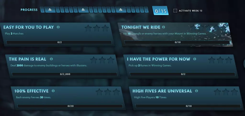 Diretide week 13 battle pass missions