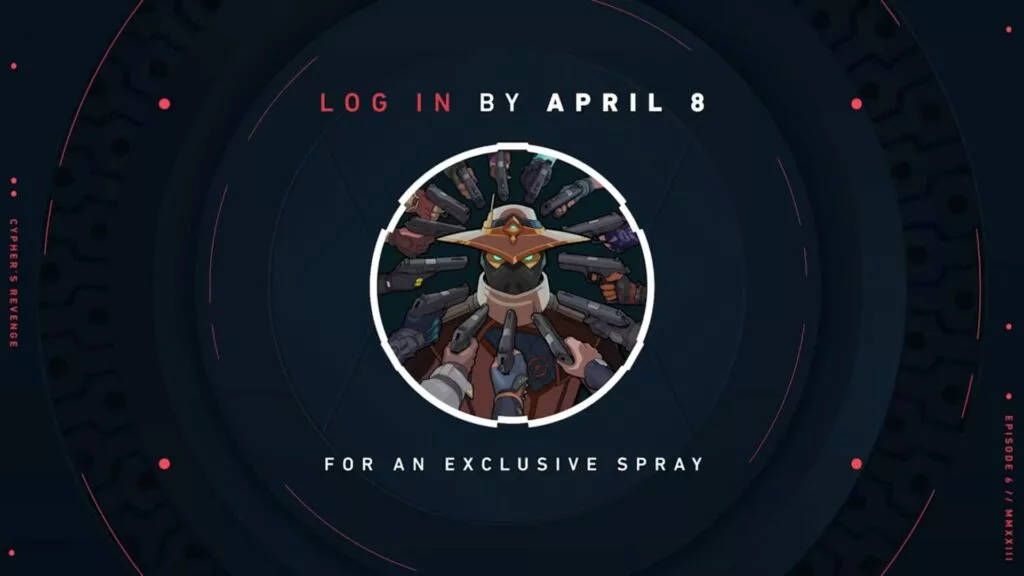 Cypher's Revenge spray in Valorant