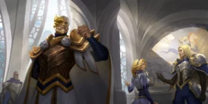 Is Eldred Crownguard related to Lux and Garen in Mageseeker?