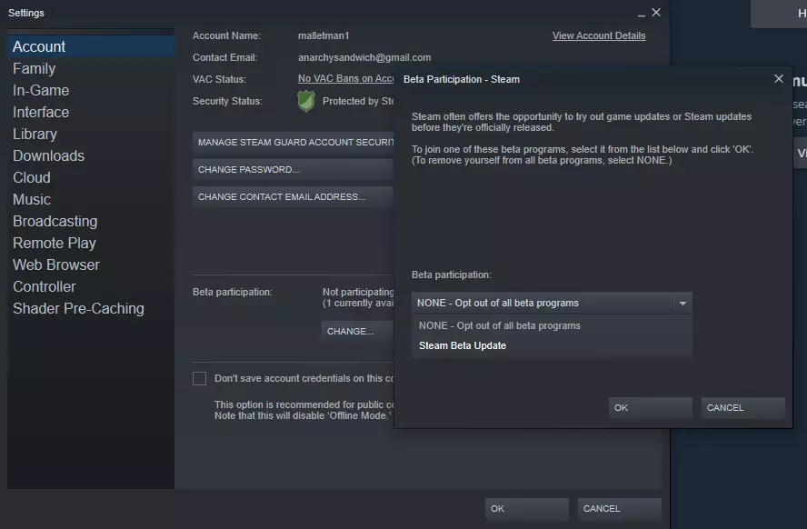 Steam overlay beta opt in