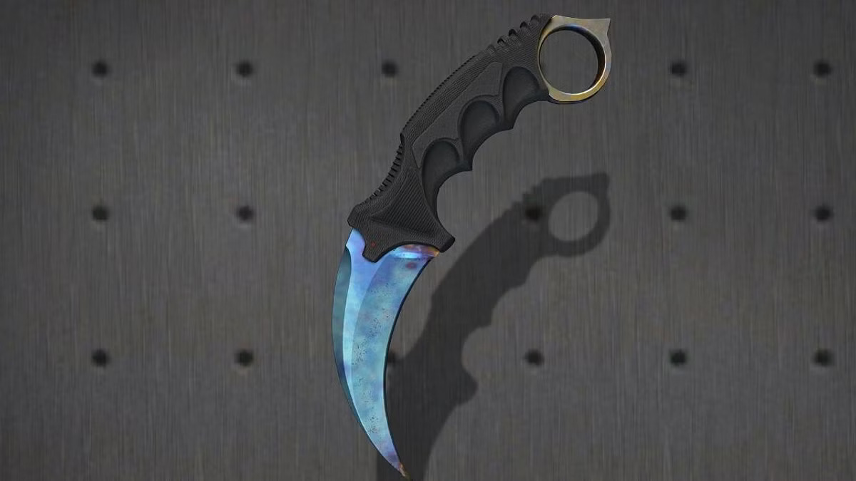 The noob blue gem karambit has sold for $169,000 - WIN.gg