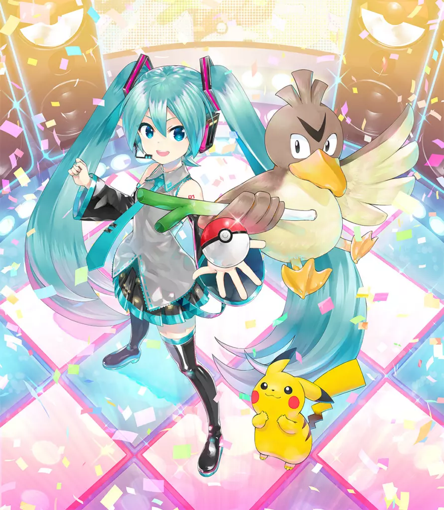 Pokemon x Hatsune Miku collab art