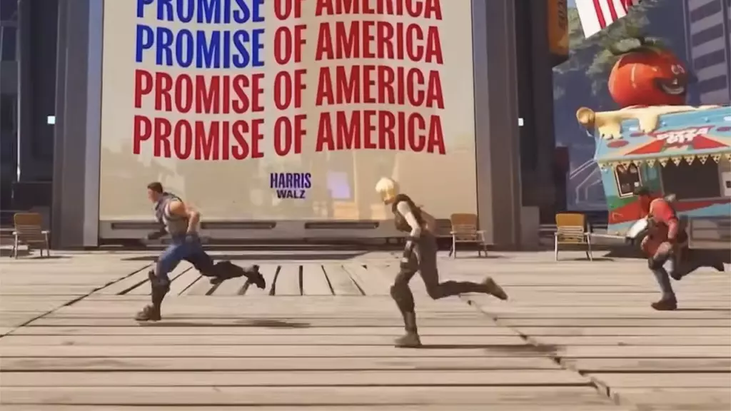 Kamala Harris Fortnite map screenshot