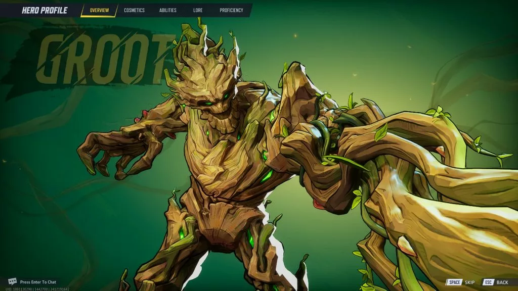 Groot in Marvel Rivals
