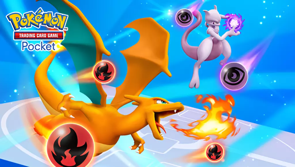 Battling in Pokemon TCG Pocket.