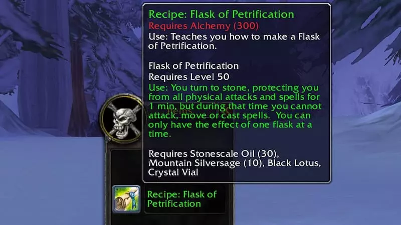 Flask of Petrification in WoW