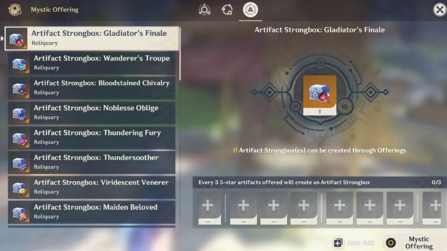 genshin artifact strongbox