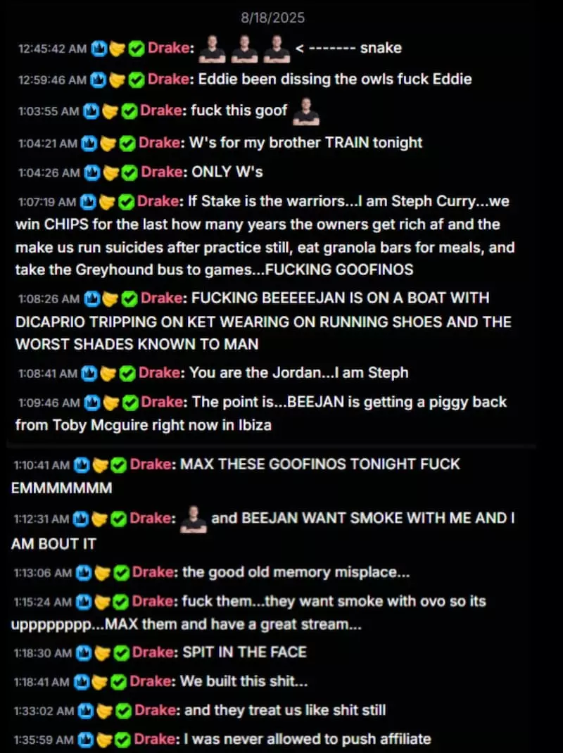 Drake beef Kick owners