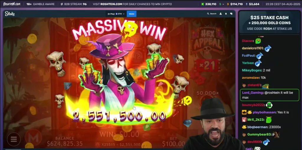 roshtein win