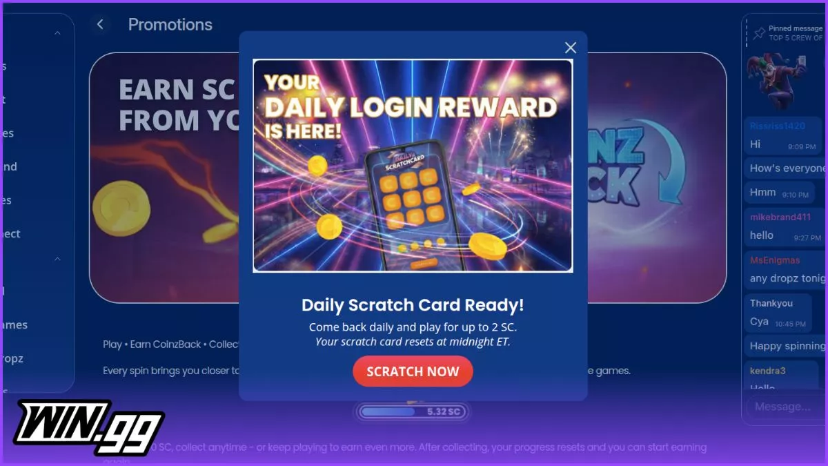 coinz.us daily scratch card
