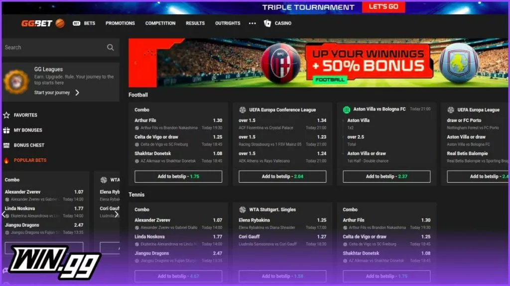 gg.bet popular bets feature
