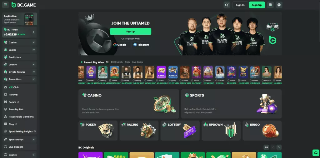 BC.Game Homepage