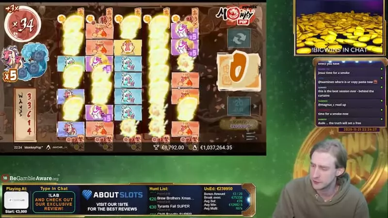 CasinoDaddy MonkeyPop win