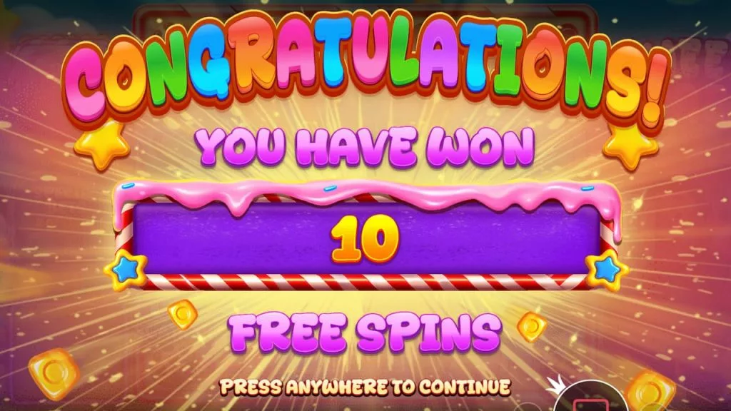 Getting free spins in Sweet Craze