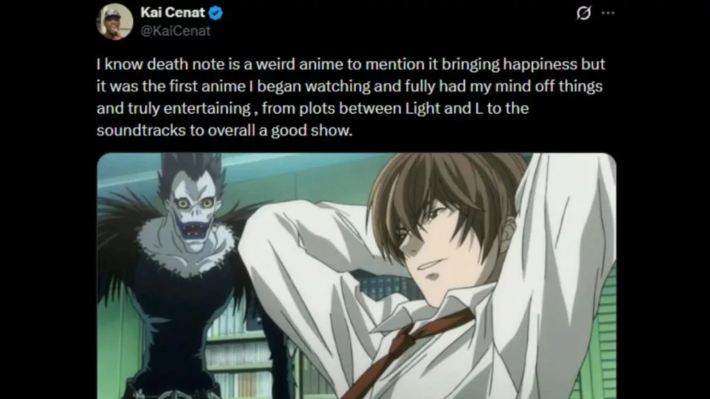Kai Cenat talking about Death Note