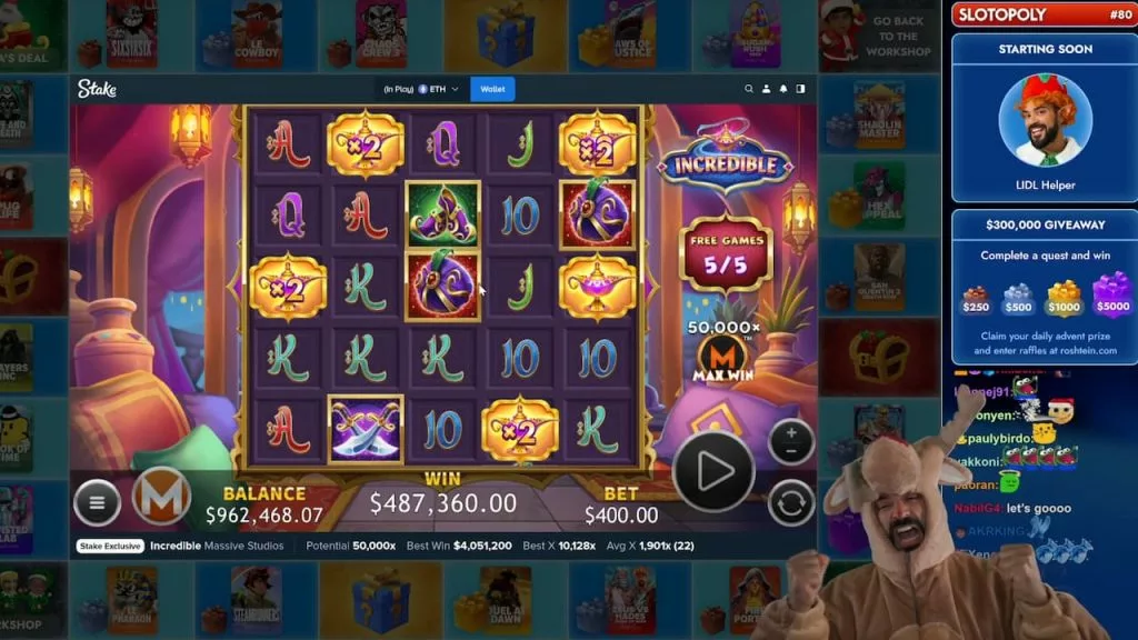 Roshtein $975k win on Incredible