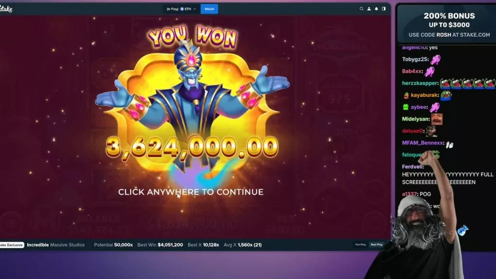 Roshtein's $3.6 million win on Incredible