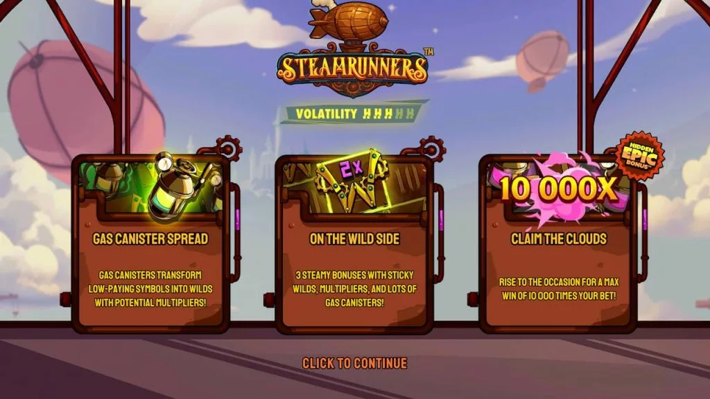 Steamrunners slot features