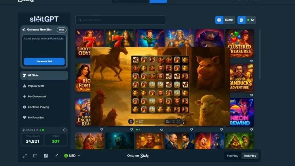 Slot based on Animal Farm book