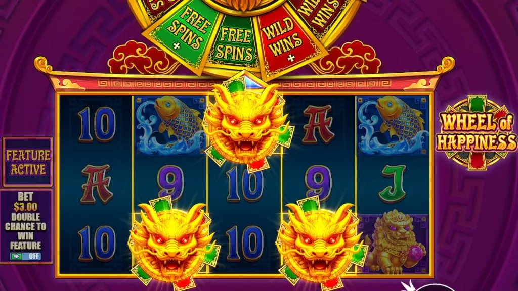 Playing the Wheel of Happiness slot