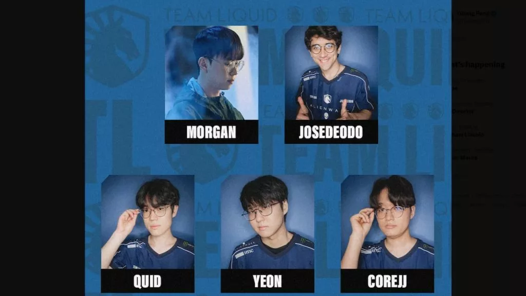Team Liquid LCS Lock In stage roster