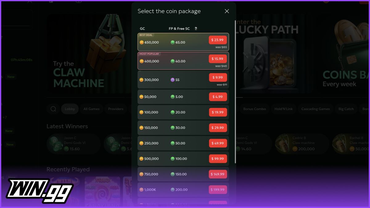 firesevens first purchase bonus