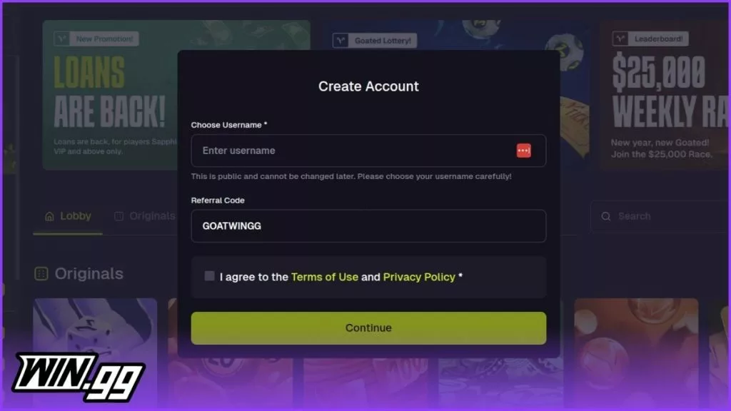 goated casino promo code goatwingg