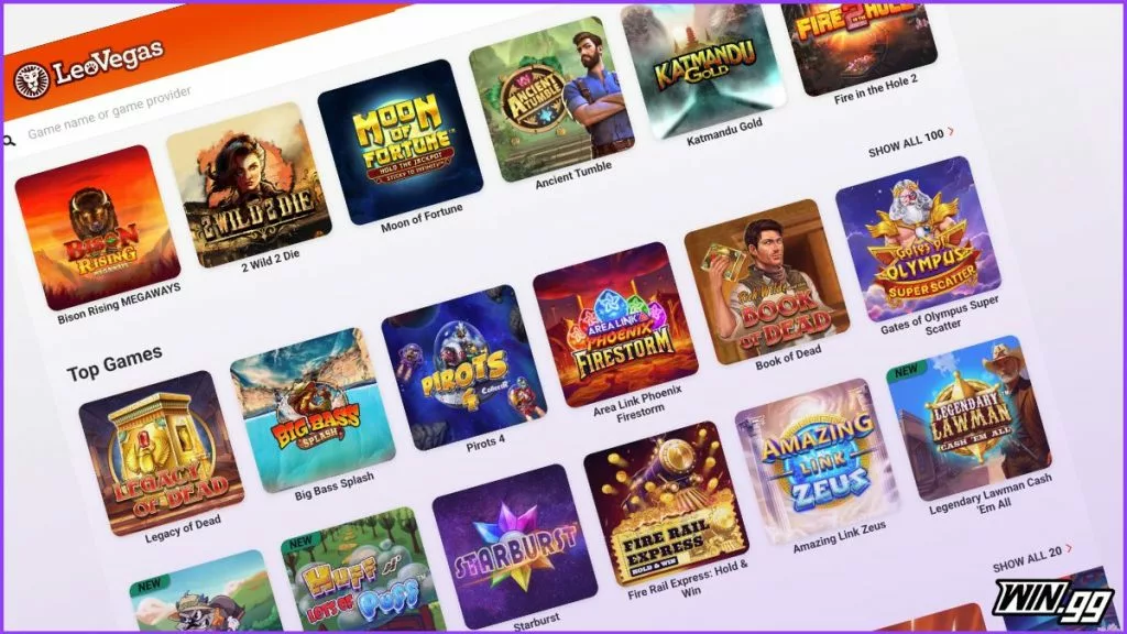 leo vegas games
